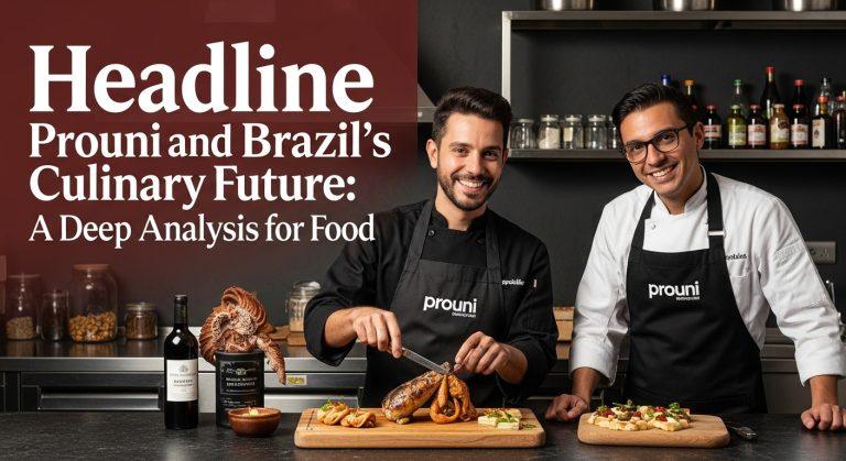 Culinary student studying with a cookbook and a market backdrop.