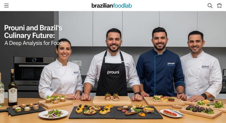 Culinary student studying with a cookbook and a market backdrop.
