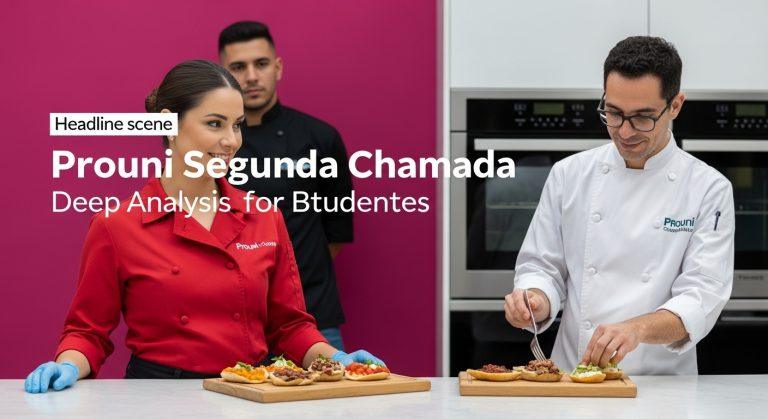 Brazilian student reviewing scholarship documents on campus