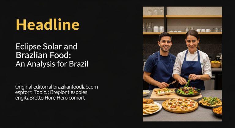 Brazilian kitchen and market scenes during a solar eclipse with dimmed light and traditional ingredients.