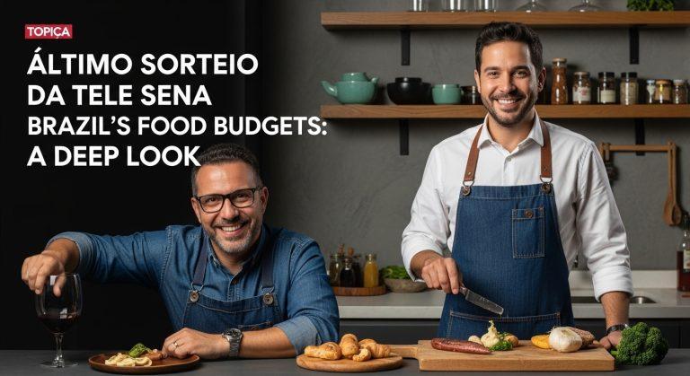 Lottery tickets and fresh groceries illustrating Tele Sena's influence on Brazilian food budgets.